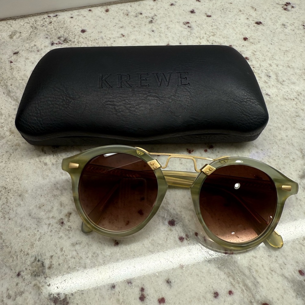 KREWE Olive Sunglasses with Brown Lenses